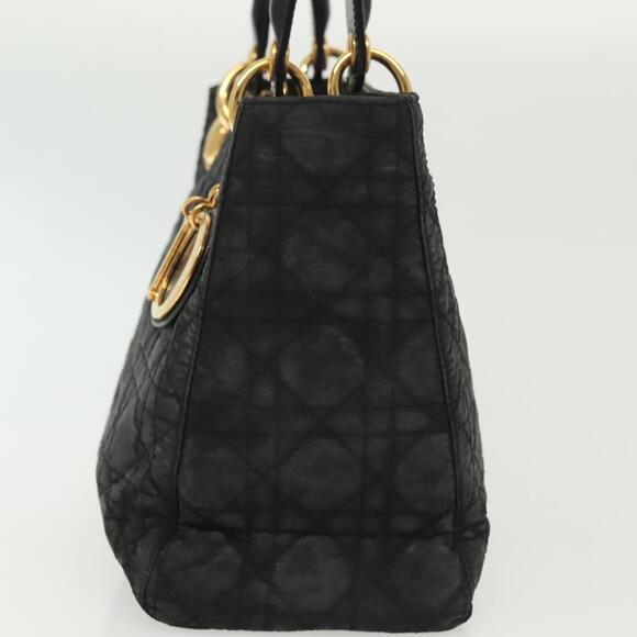 DIOR Canage Hand Bag Nylon Black Gold - Picture 4 of 12